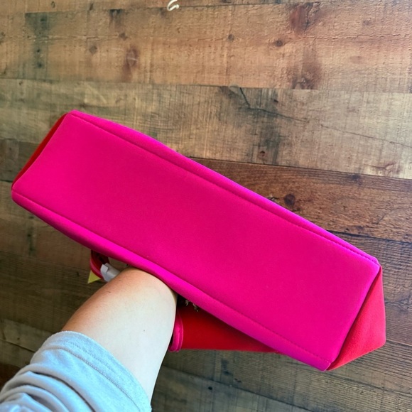 NWT SUMMERSALT Beach Tote Hand Bag Neoprene Red Pink/Rough Rose Color - Picture 8 of 10